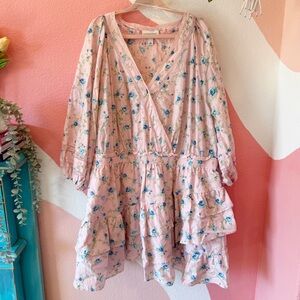 LoveShackFancy X Target Esme Pink Floral Mini Dress 2X